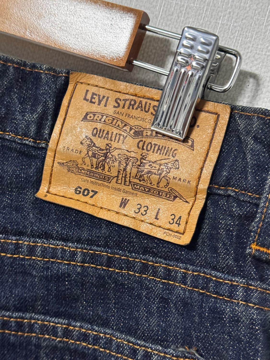 리바이스 607 00s 일본 오렌지탭 데님 팬츠 상품이미지1