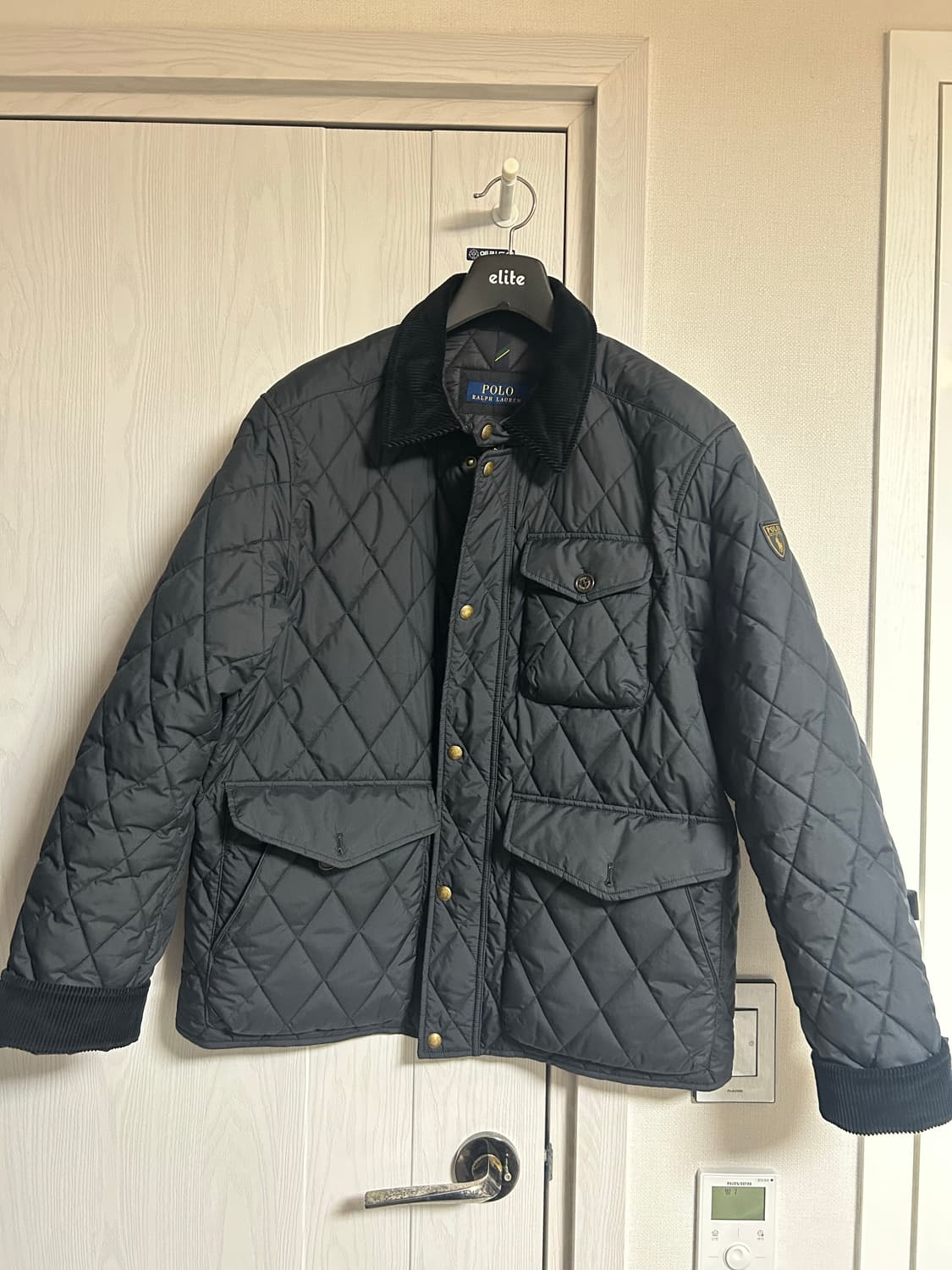 폴로 퀼트자켓 퀼팅자켓 퀄팅자켓 블랙 L 상품이미지1