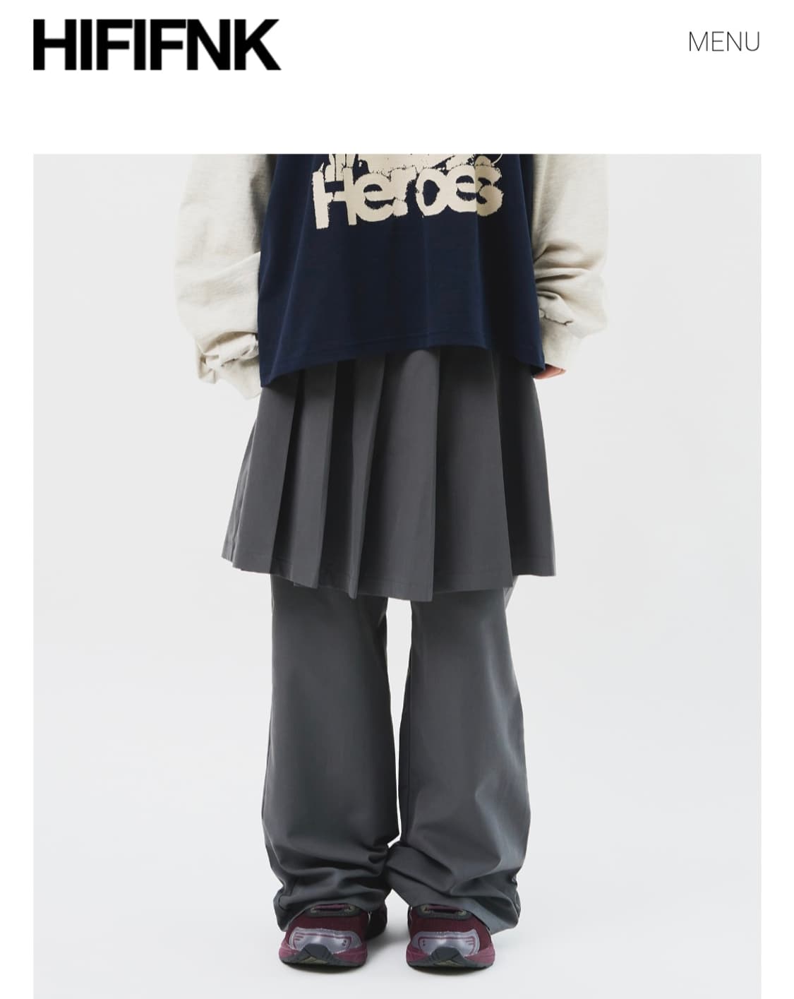 하이파이펑크 Kyo Pleats Skirt Pants 스커트 팬츠 상품이미지1