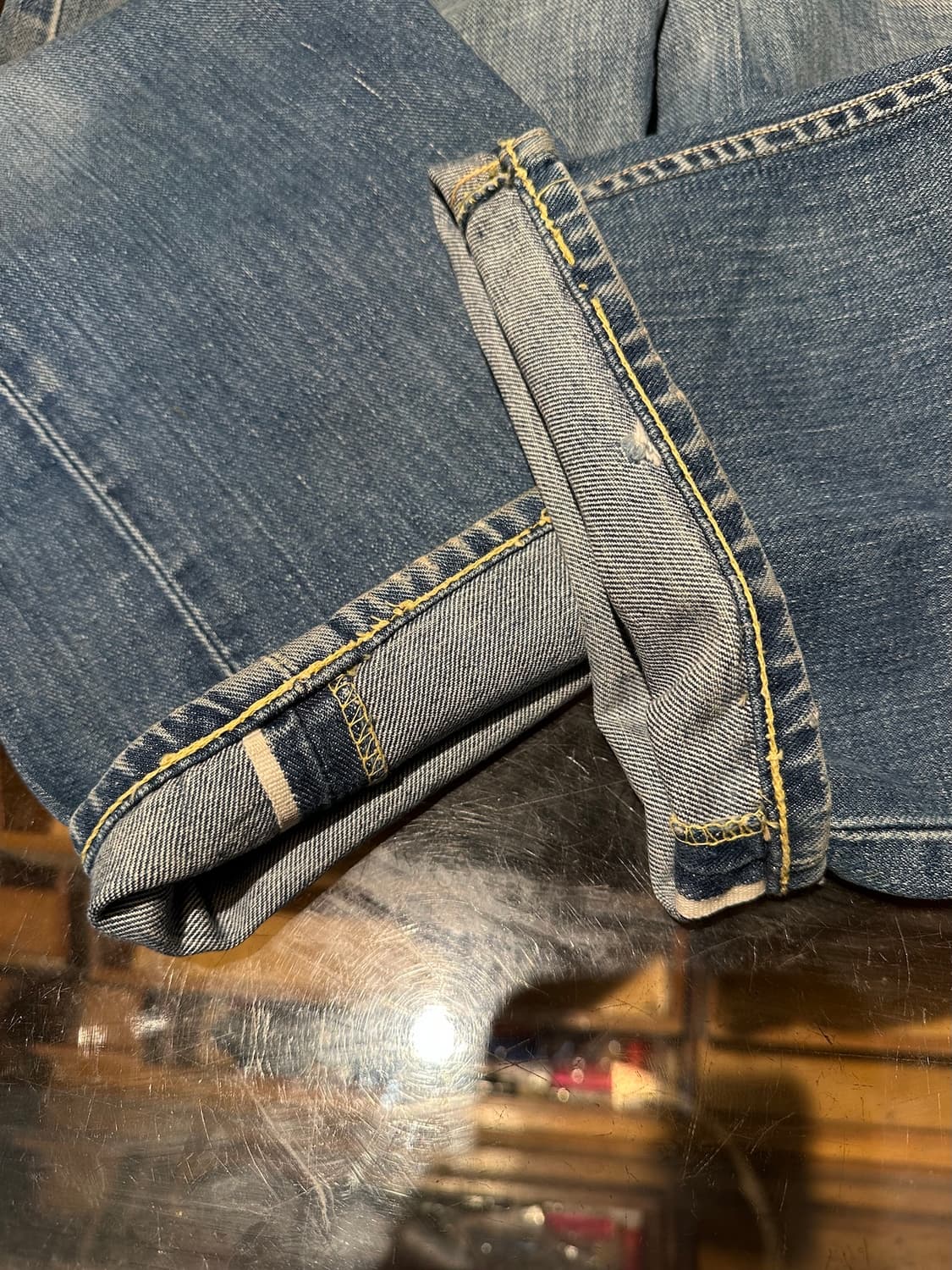 70s LEE 101B Half Selvedge Denim Pants 상품이미지7