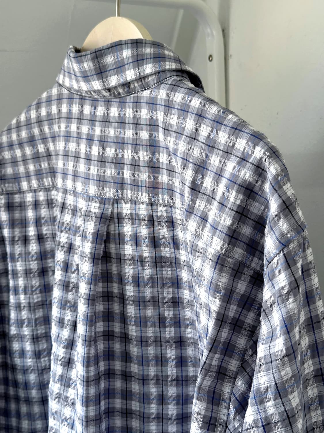 Volume fabric check design shirt 상품이미지7