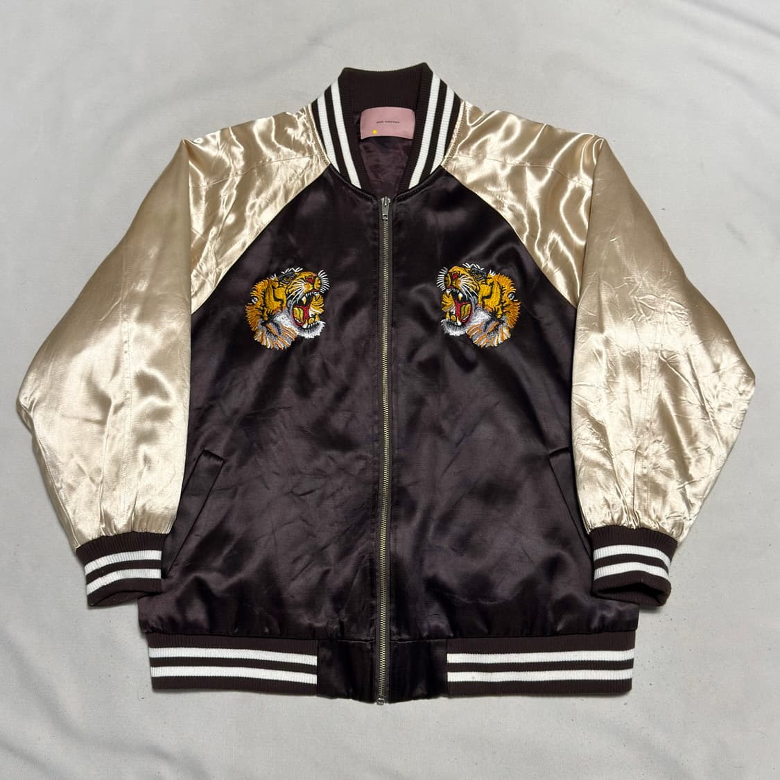 XL jpn vtg 호랑이 자수 브라운 스카쟌 상품이미지3