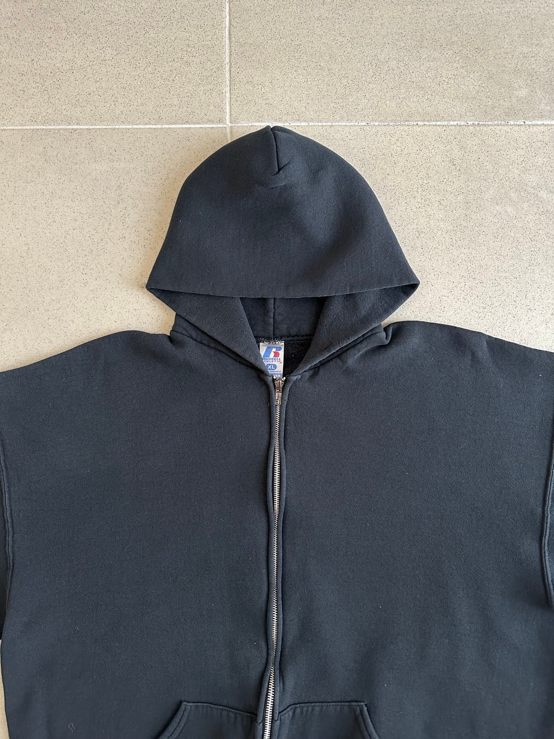 빈티지 러셀 후드집업 블랙 XL 상품이미지4