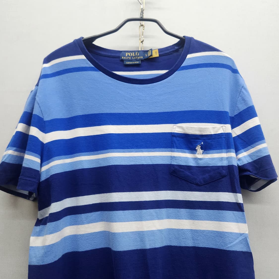 QR 폴로랄프로렌 스트라이프 원포켓 반팔 L 상품이미지2