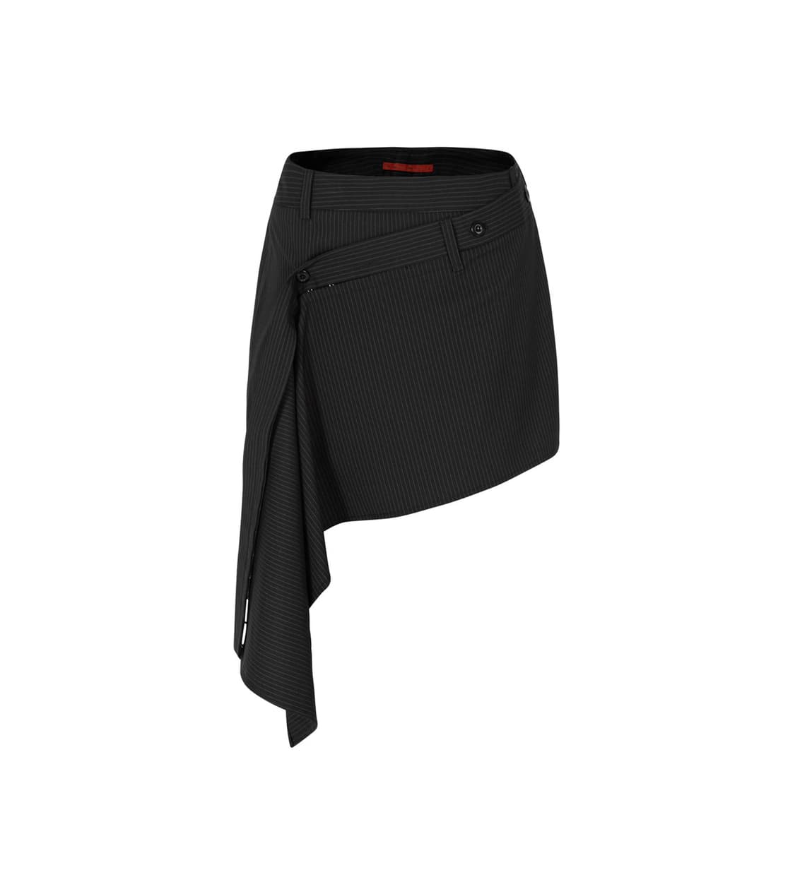 BOHEMSEO UNBALANCED DRAPE MINI SKIRT 상품이미지4