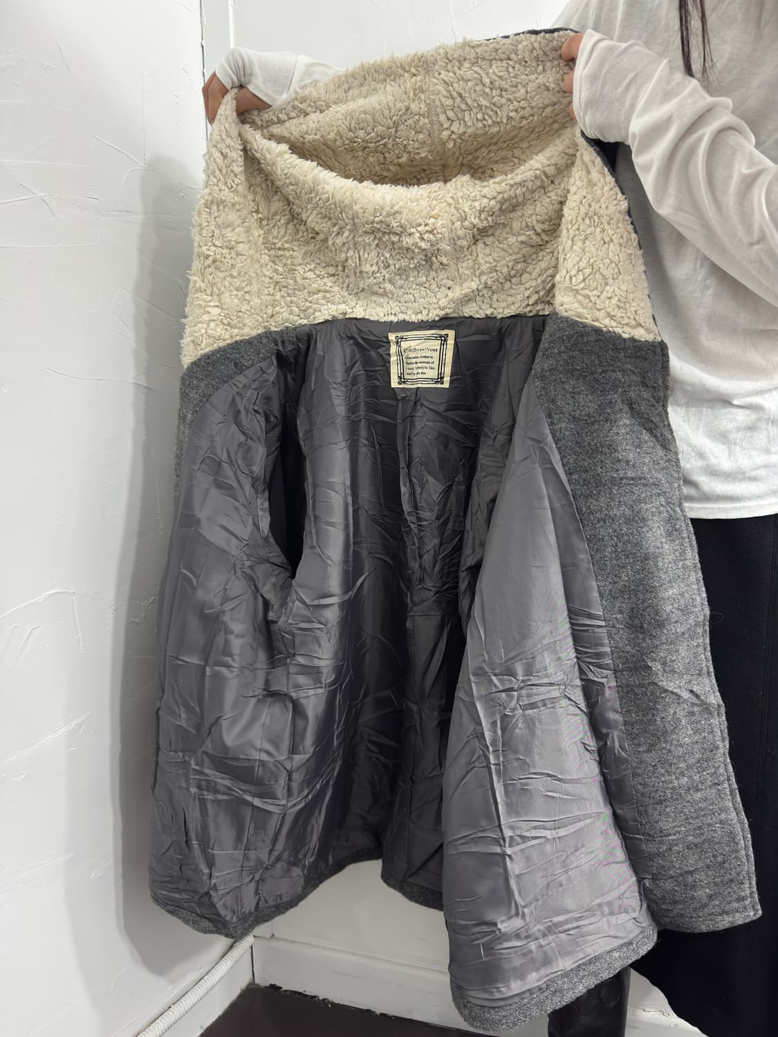 gray hood coat 상품이미지6