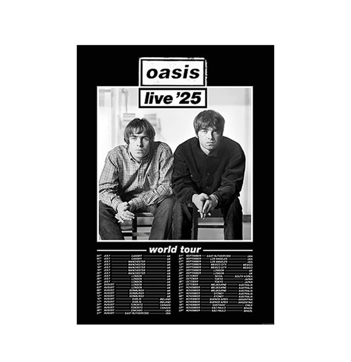 Oasis Live 25 오아시스 월드투어 포스터 상품이미지1