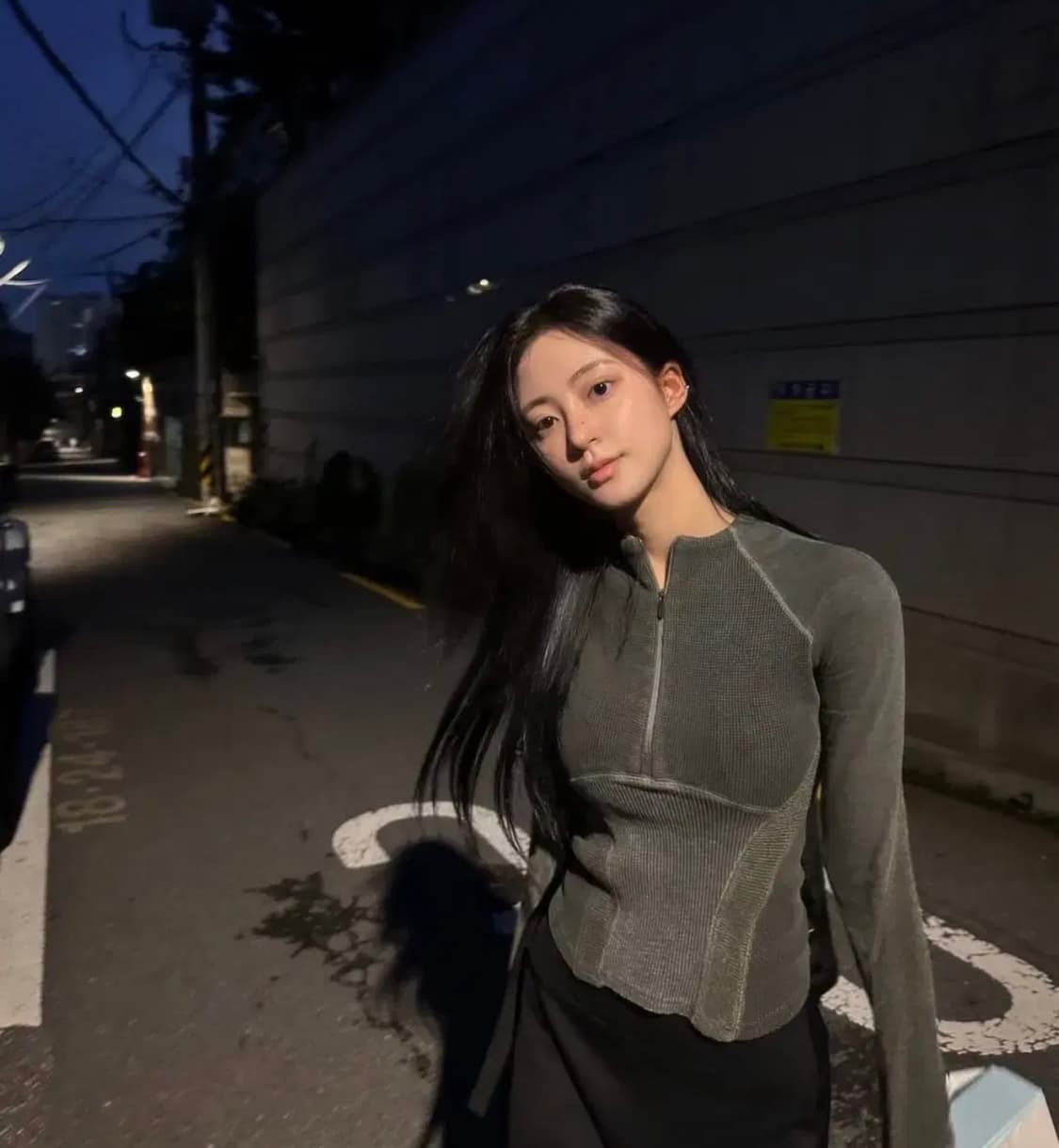 0) 혜인서 하프 집 래글런 탑 애쉬 블루 상품이미지2