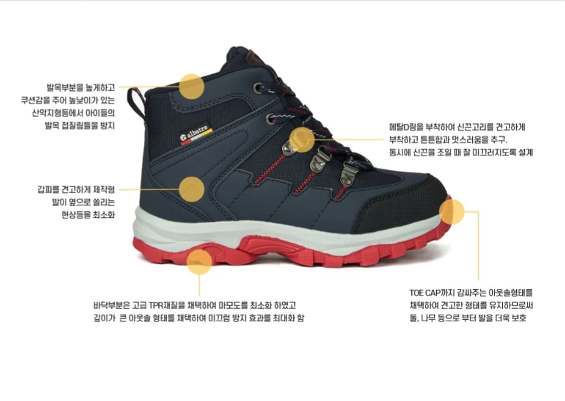 알바트레 여성 아동 사계절 등산화 240.250mm 각각 1개씩 특A급 상품이미지2