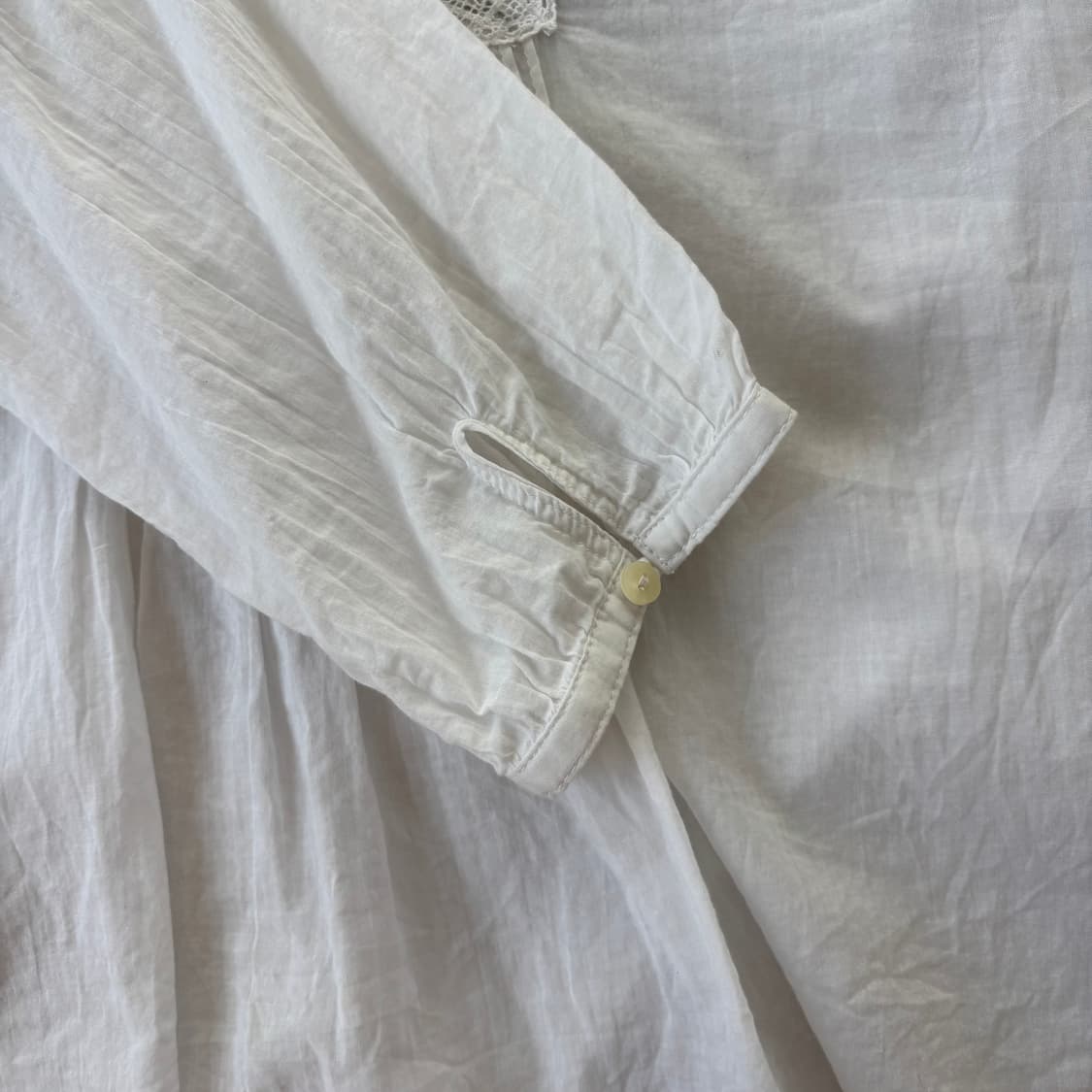 Vintage 빈티지 화이트 크로셰 셔츠 상품이미지4