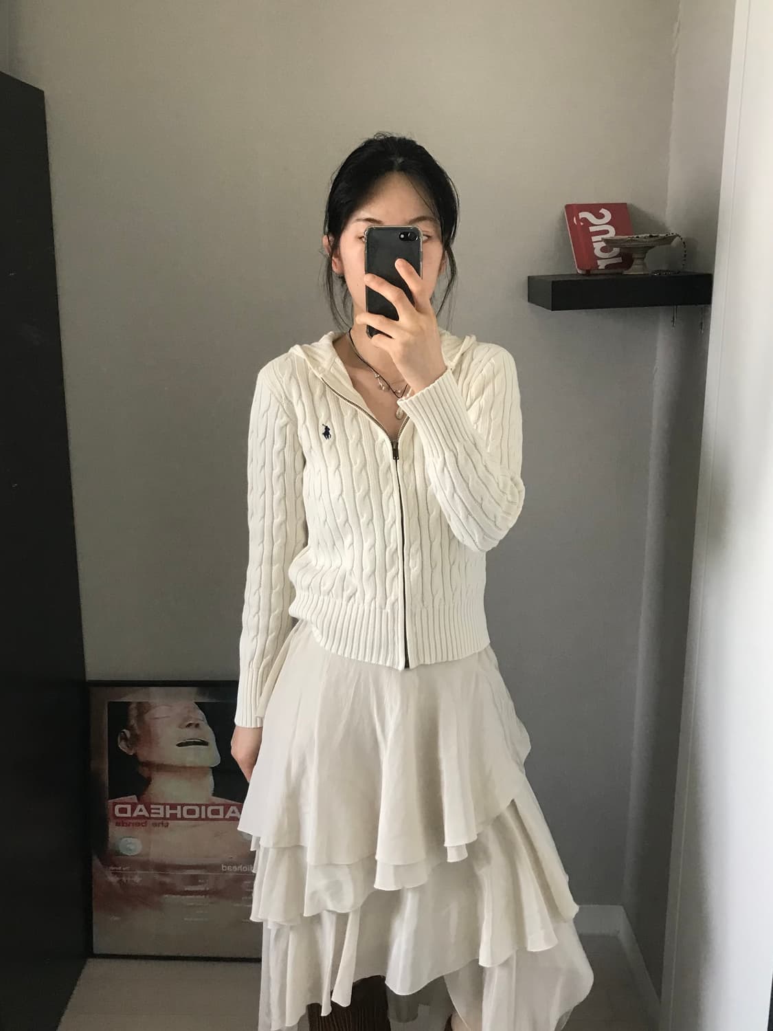 폴로 랄프로렌 포니로고 케이블 니트 후드집업 상품이미지3