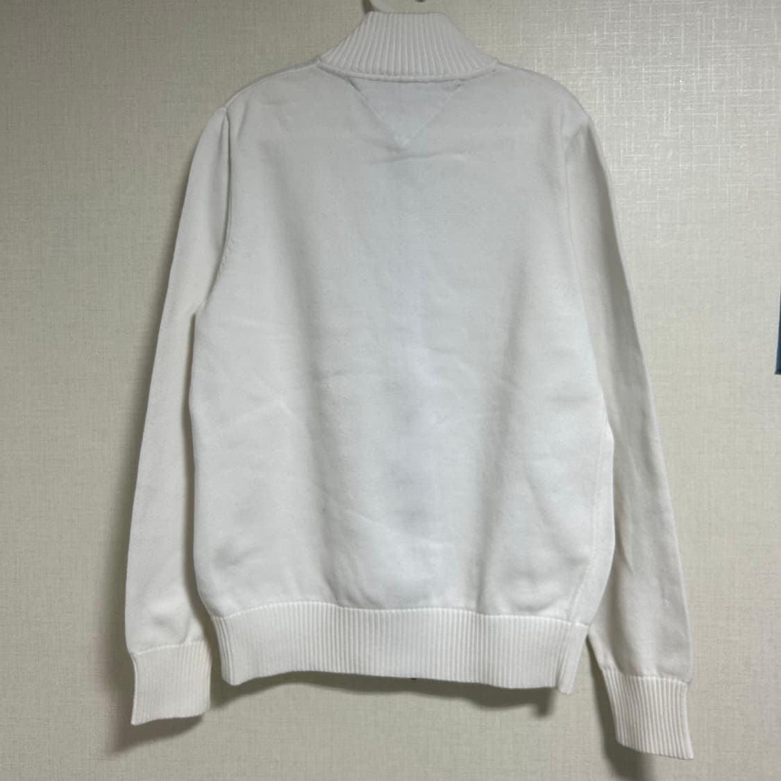 타미힐피거 터틀넥 목폴라 투웨이 니트 집업 화이트 S 상품이미지6