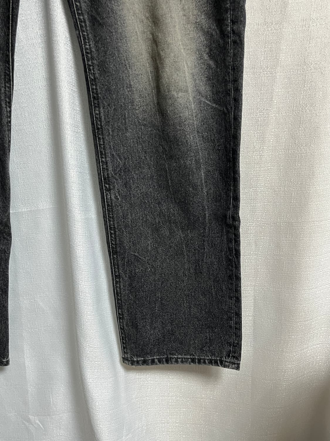 피스워커 흑청 워싱 세미와이드 데님팬츠 34 상품이미지2