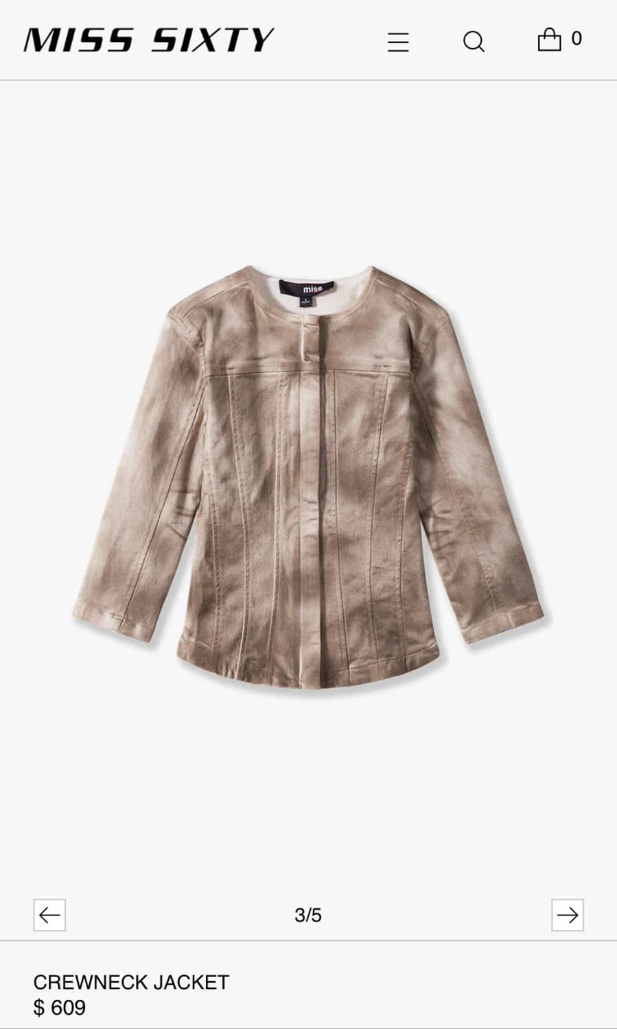 Mowalola x Miss Sixty 크루넥 자켓 상품이미지3