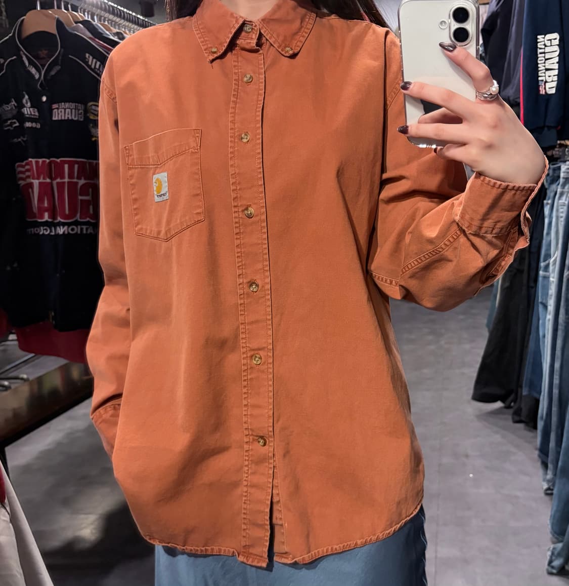 [IM] Carhartt 칼하트 긴팔 셔츠 오렌지 상품이미지4