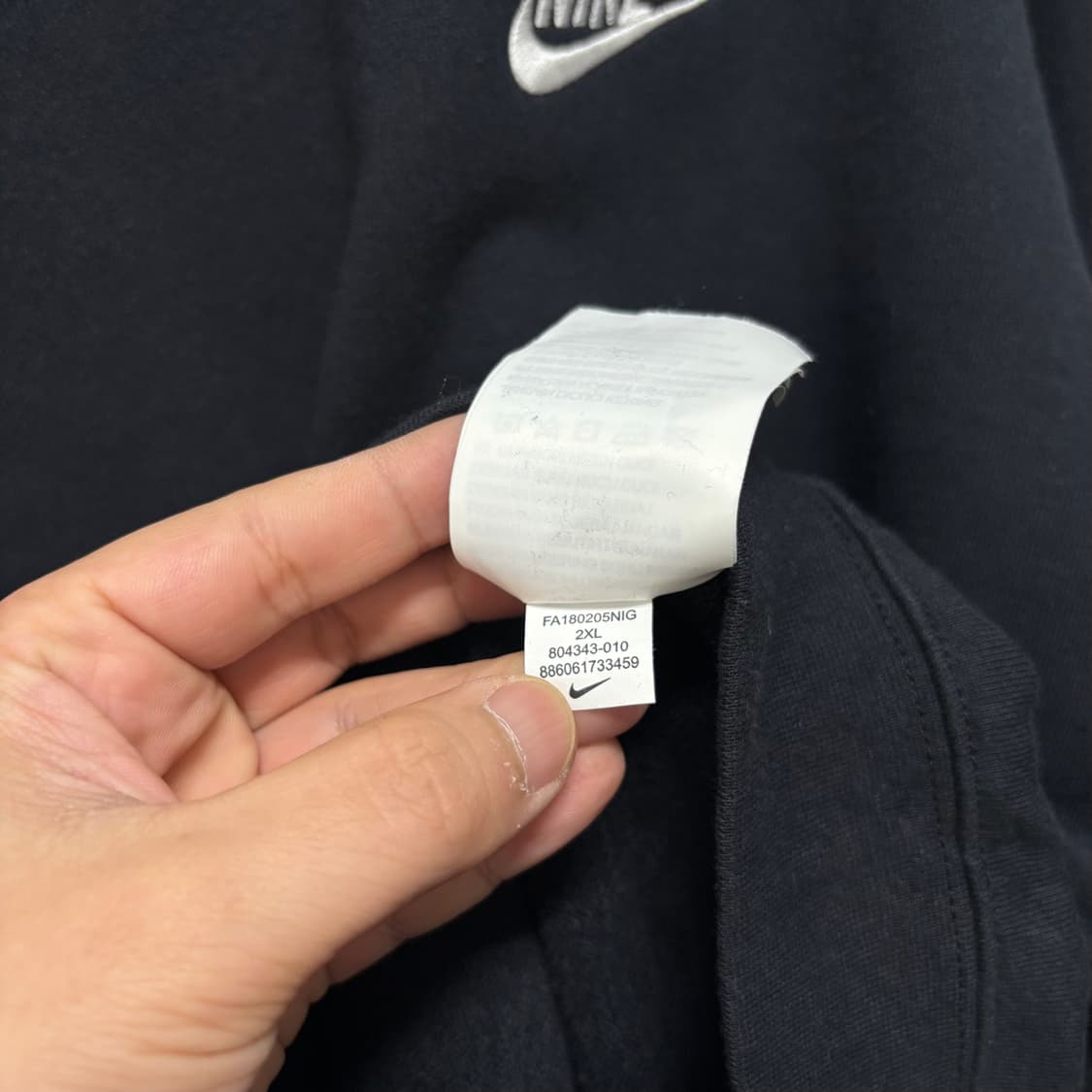 나이키 블랙 스우시 맨투맨 상품이미지5