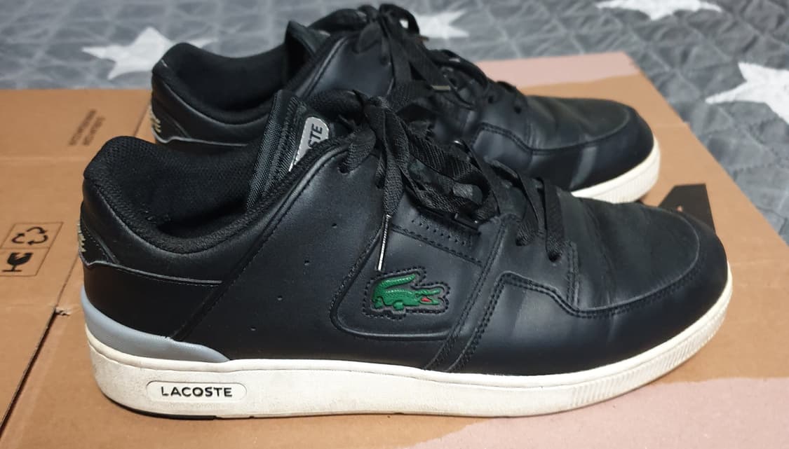 라코스테 코트 케이지 가죽 스니커즈 블랙 EU42(270) 상품이미지1