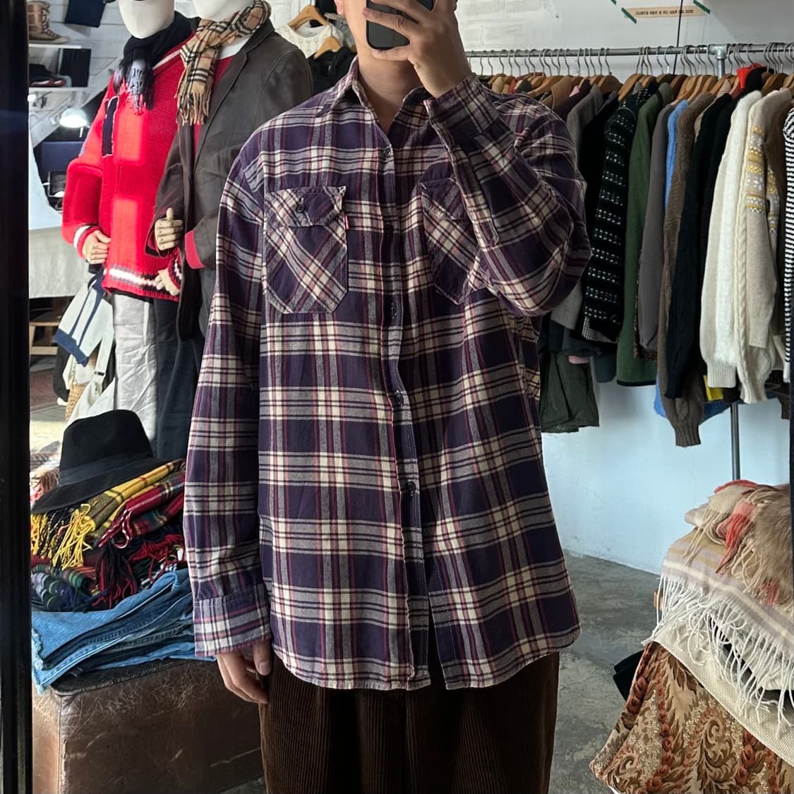 (착용컷) 리바이스 워크 체크 셔츠 (남성용 103) 상품이미지2