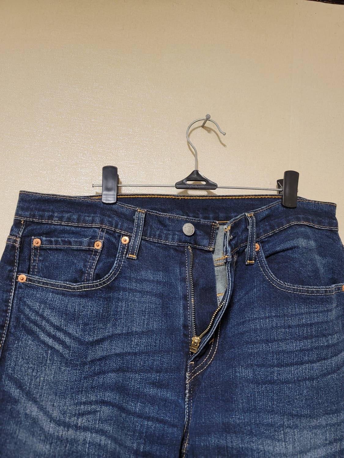 리바이스 502 레귤러테이퍼 다크워싱 진청 상품이미지2