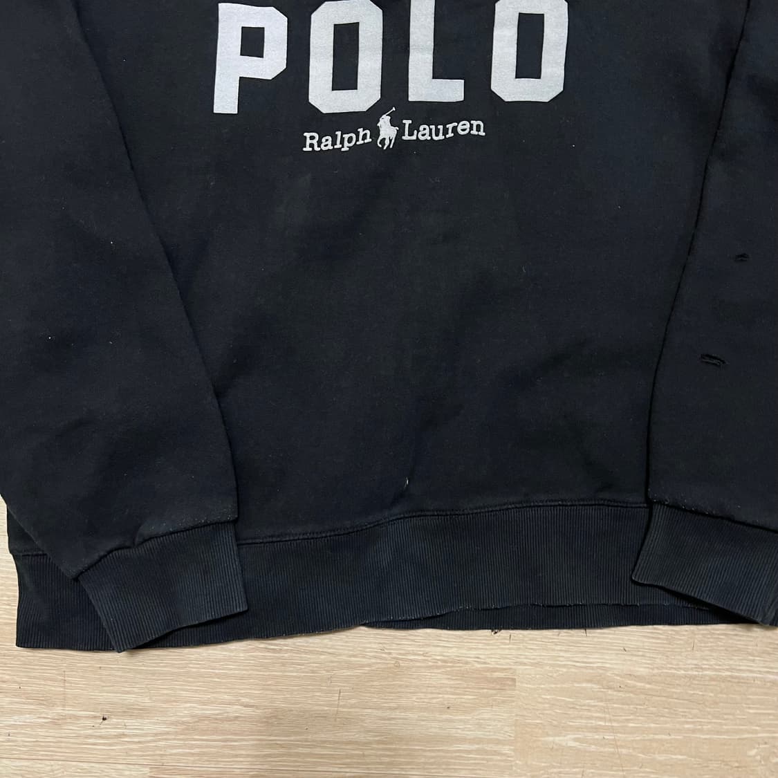 폴로 랄프로렌 빅로고 반집업 맨투맨 [블랙] 2XL/110 상품이미지3