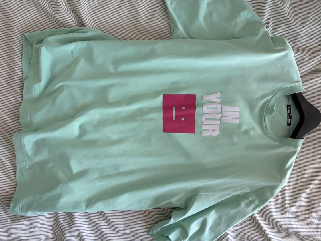 아크네스튜디오 민트 페이스 로고 반팔 상품이미지5