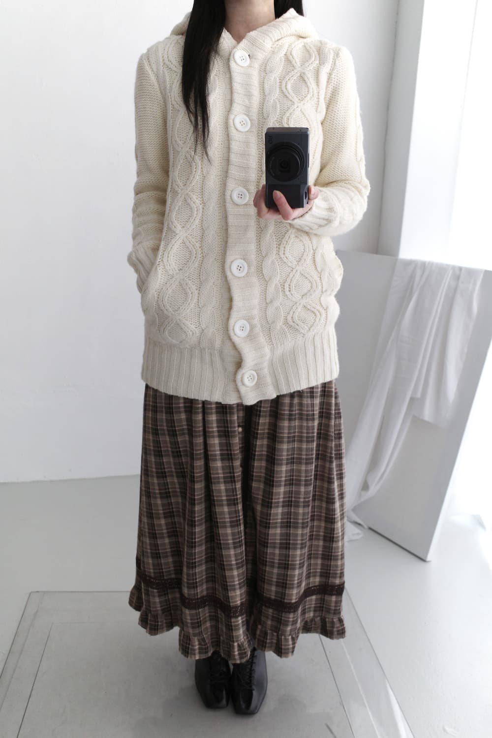 knit hood cardigun 상품이미지5