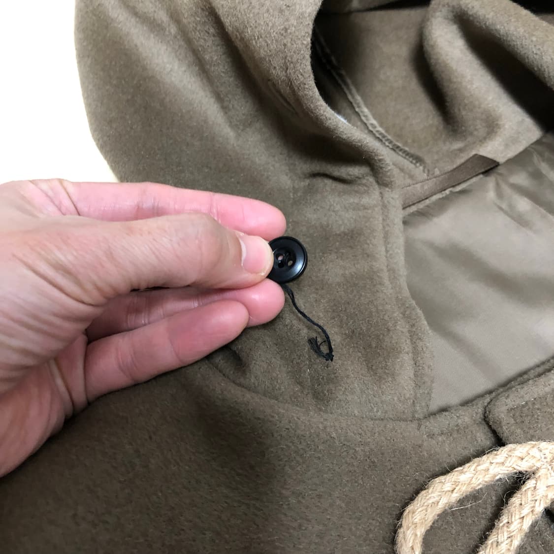 (L) 비바스튜디오 VIVA STUDIO 오버핏후드 더플코트 카키브라운 상품이미지6