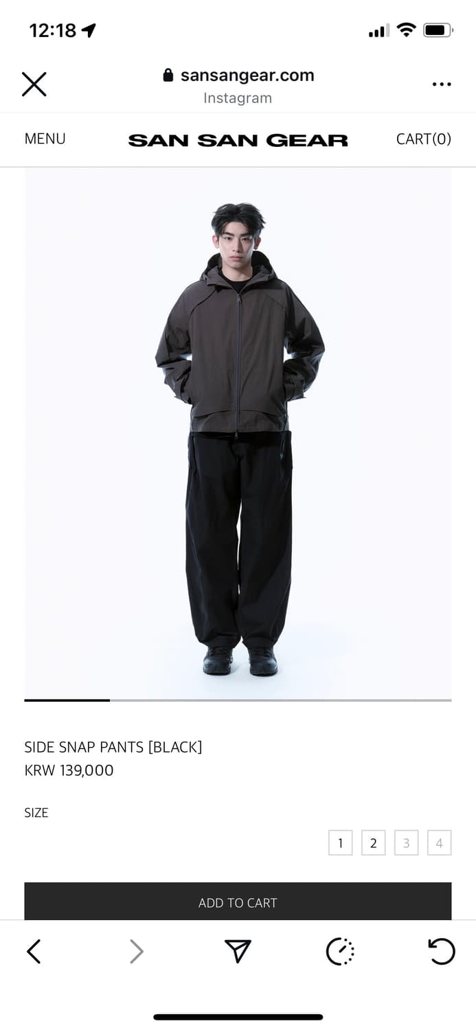 산산기어 SIDE SNAP PANTS [BLACK] 상품이미지2