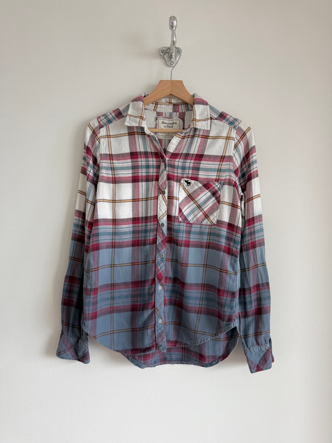 아베크롬비(Abercrombie & Fitch) 그라데이션 체크 셔츠 상품이미지1