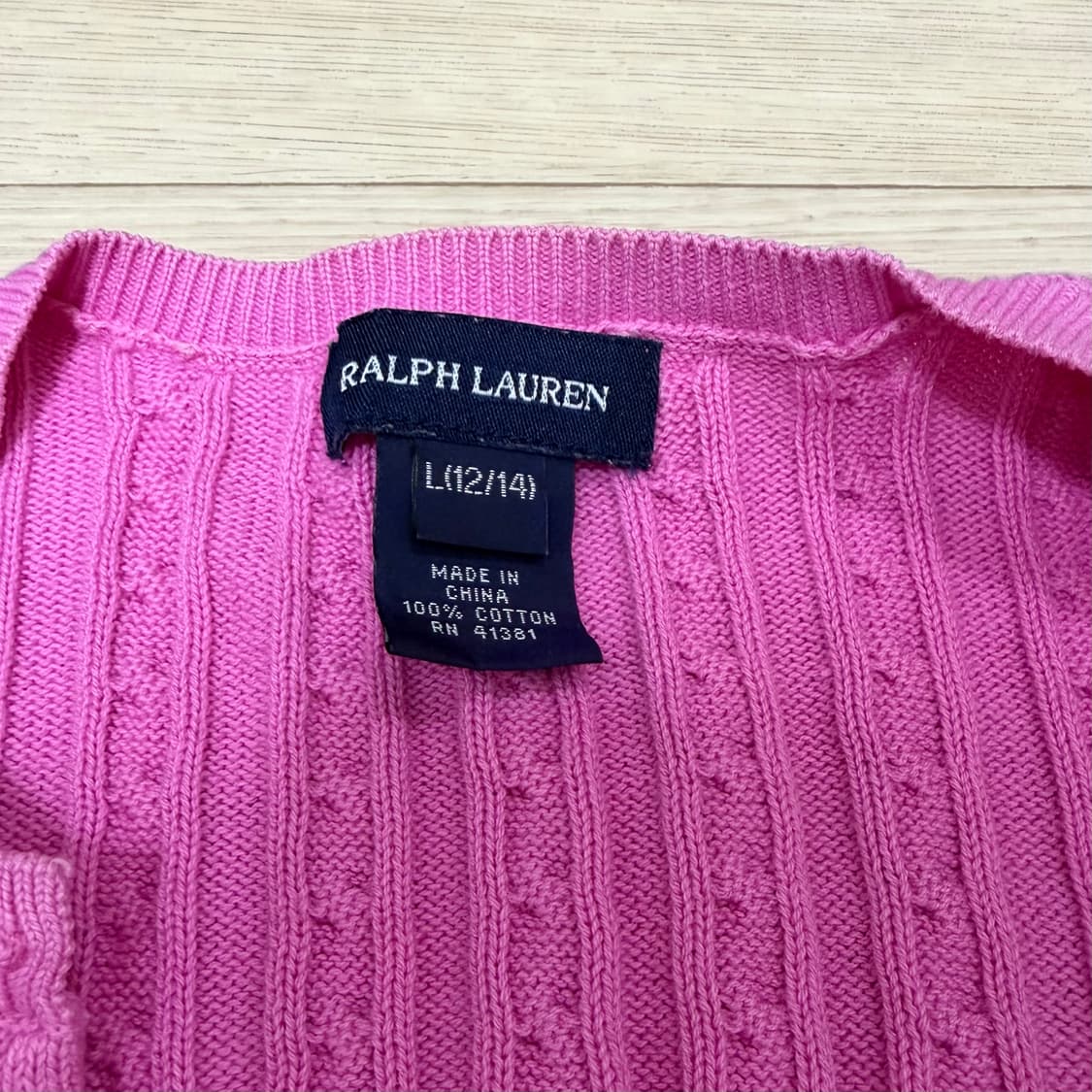 폴로 랄프로렌 걸즈 꽈배기 가디건 L 상품이미지2