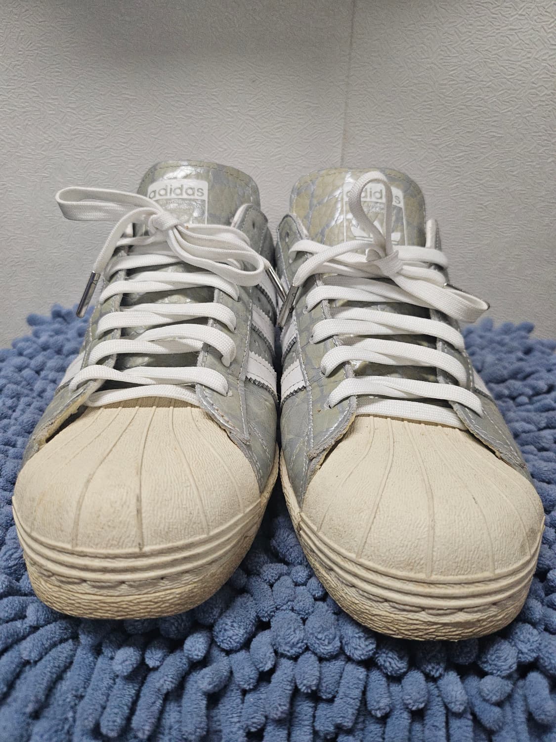 [260] 아디다스 슈퍼스타 80s 실버 화이트 뱀피 상품이미지5