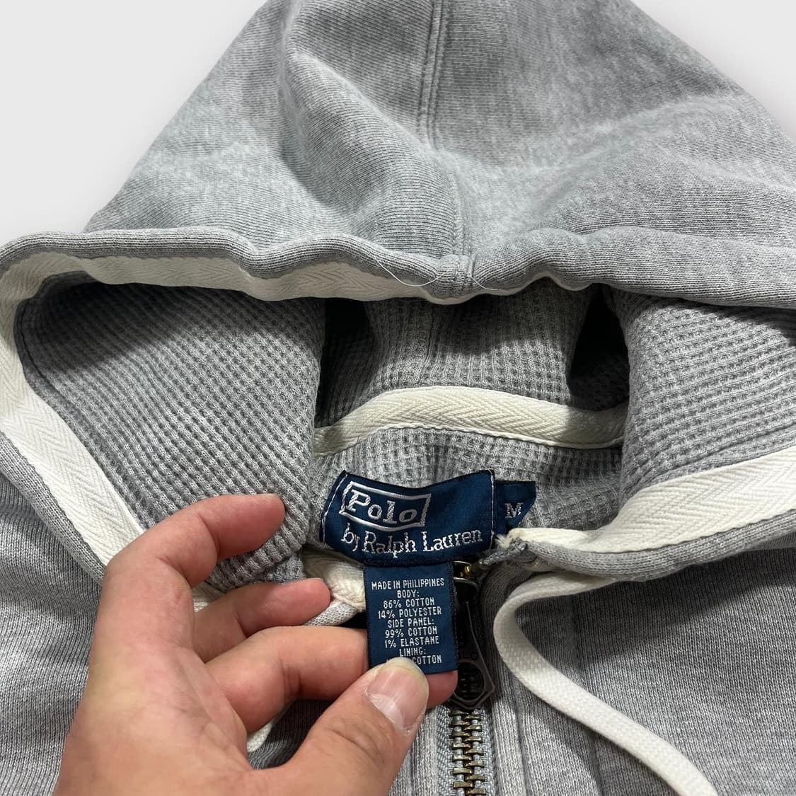 폴로 랄프로렌 오버핏 미니멀 써멀 투웨이 후드집업 상품이미지6