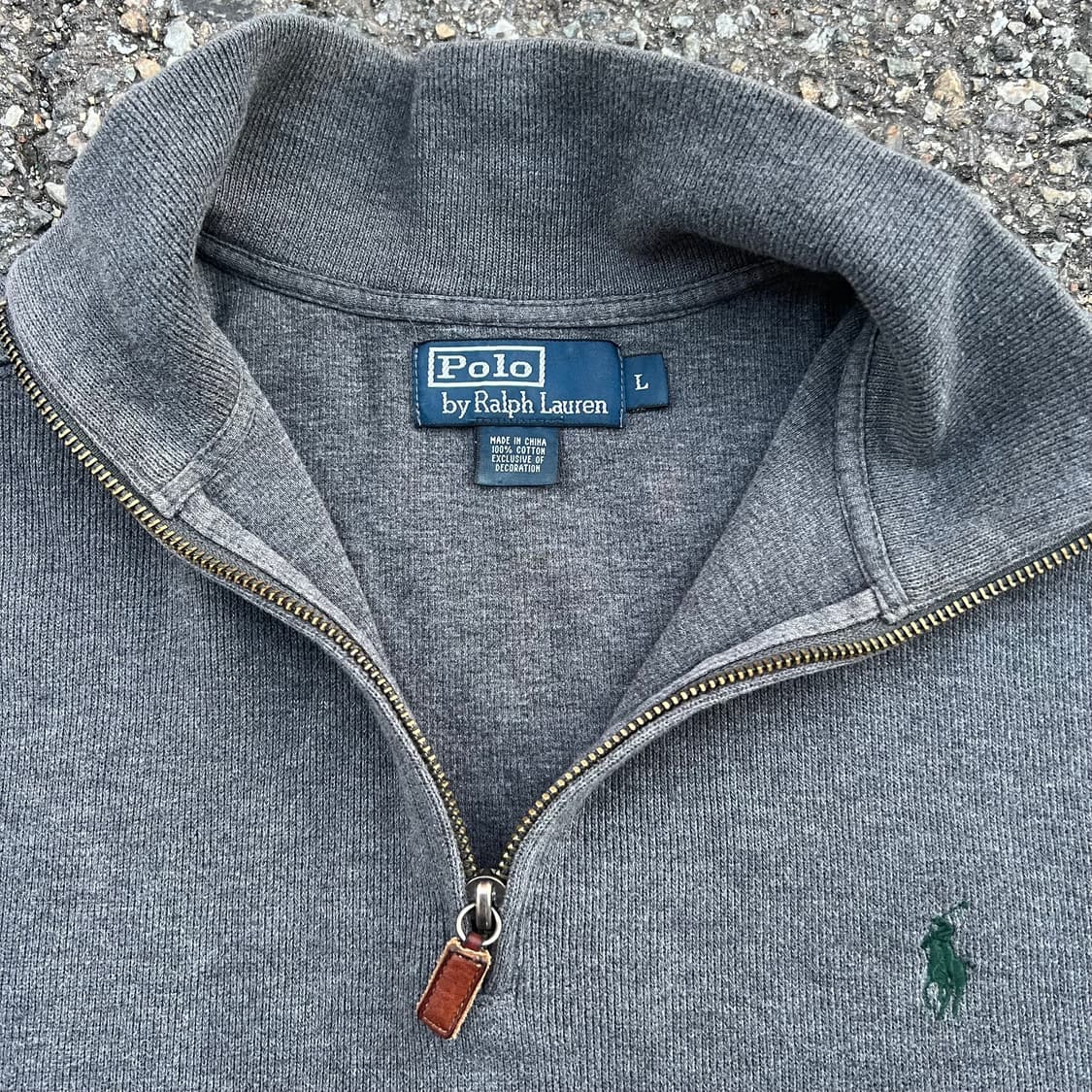 폴로 랄프로렌 하프집업 맨투맨 회색  상품이미지3