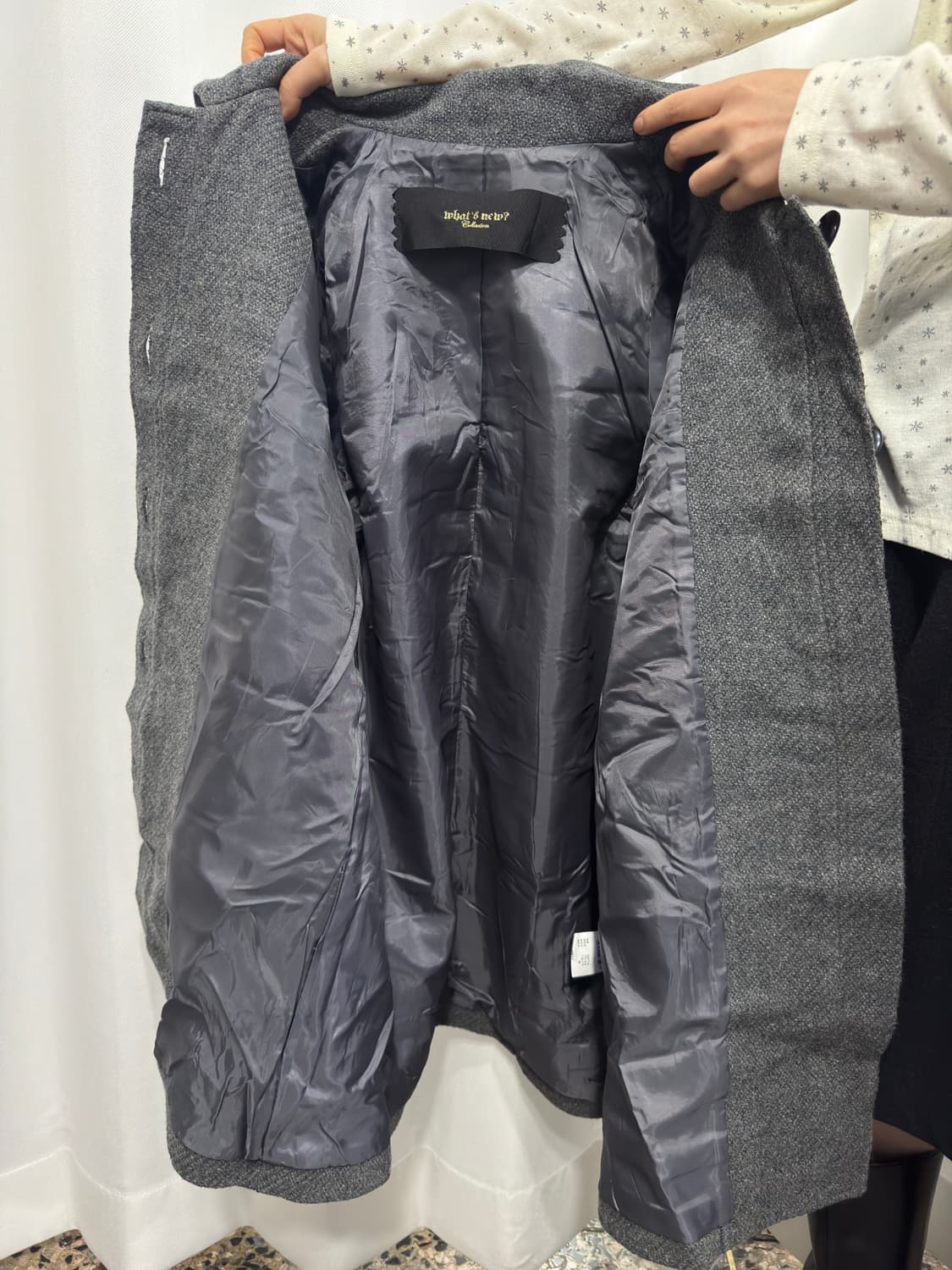 what’s new? gray frill detail coat 상품이미지7