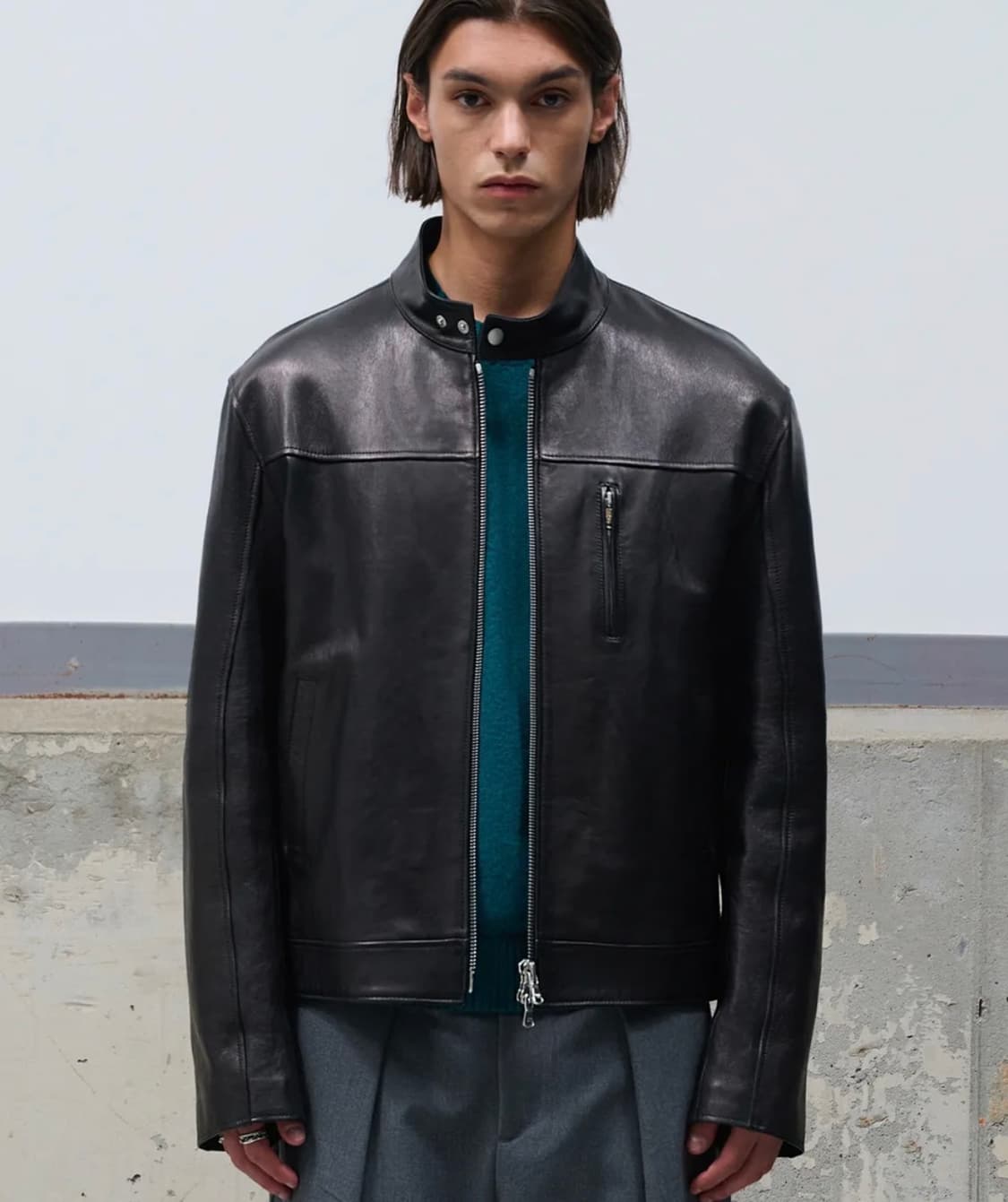 프리미엄 램스킨 베지터블 스탠드카라 자켓 상품이미지1