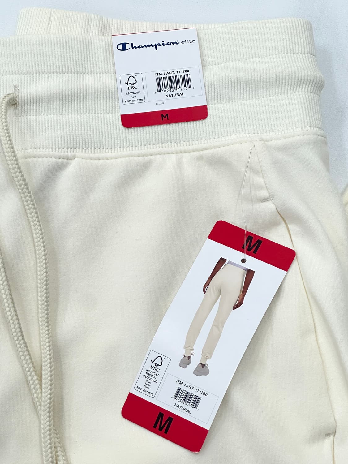 챔피온 아이보리 테리조거팬츠 러닝 운동복 트레이닝바 지 (새것) 상품이미지4