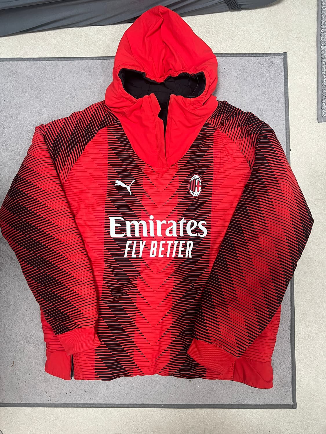 AC밀란 리버시블 패딩 유럽XXL  상품이미지1