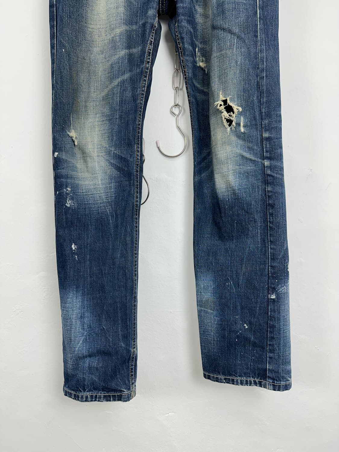 Diesel Leather Tab & Paint Detail Distre 상품이미지7