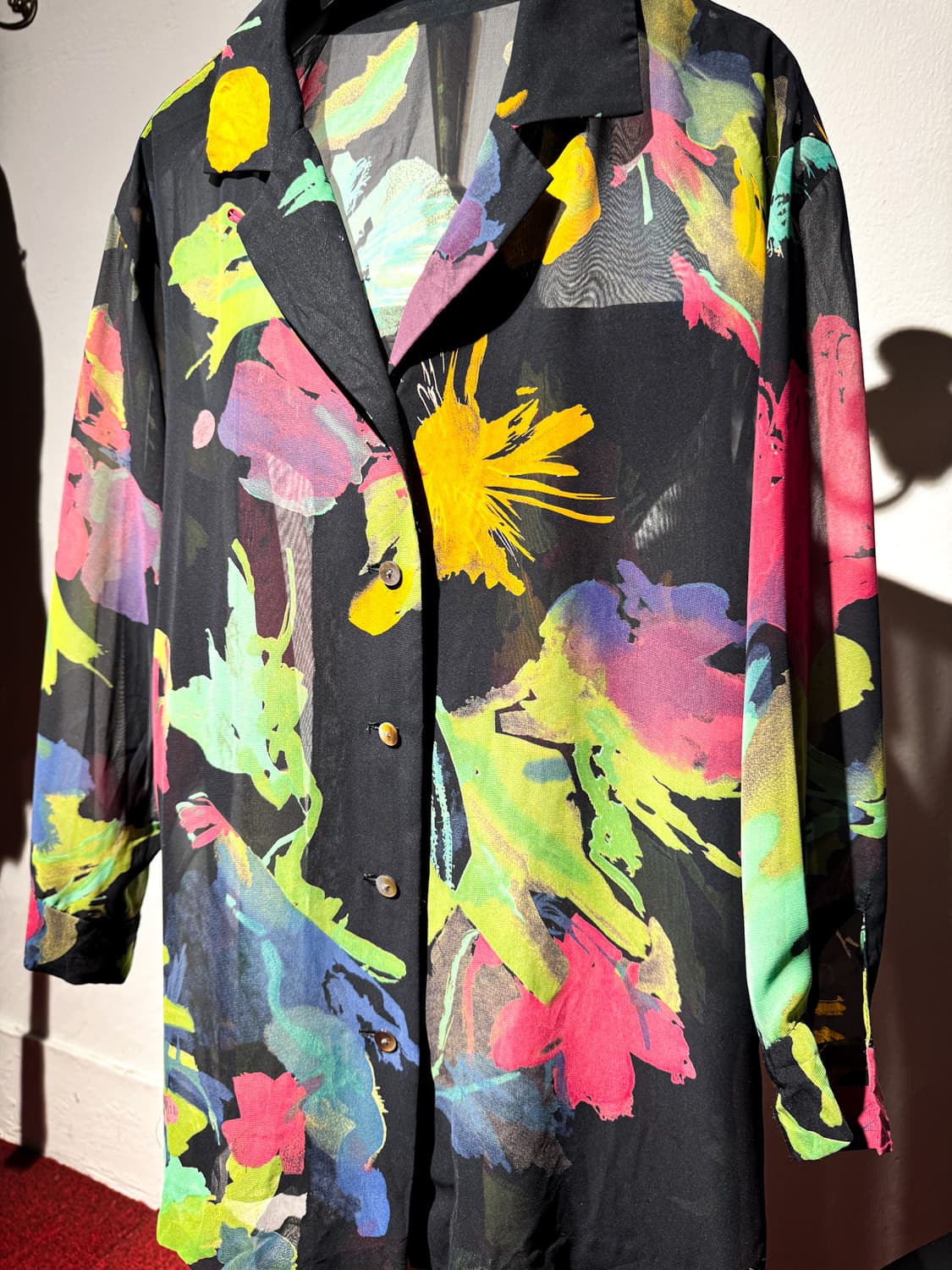 Abstract Floral Sheer Shirt    상품이미지4