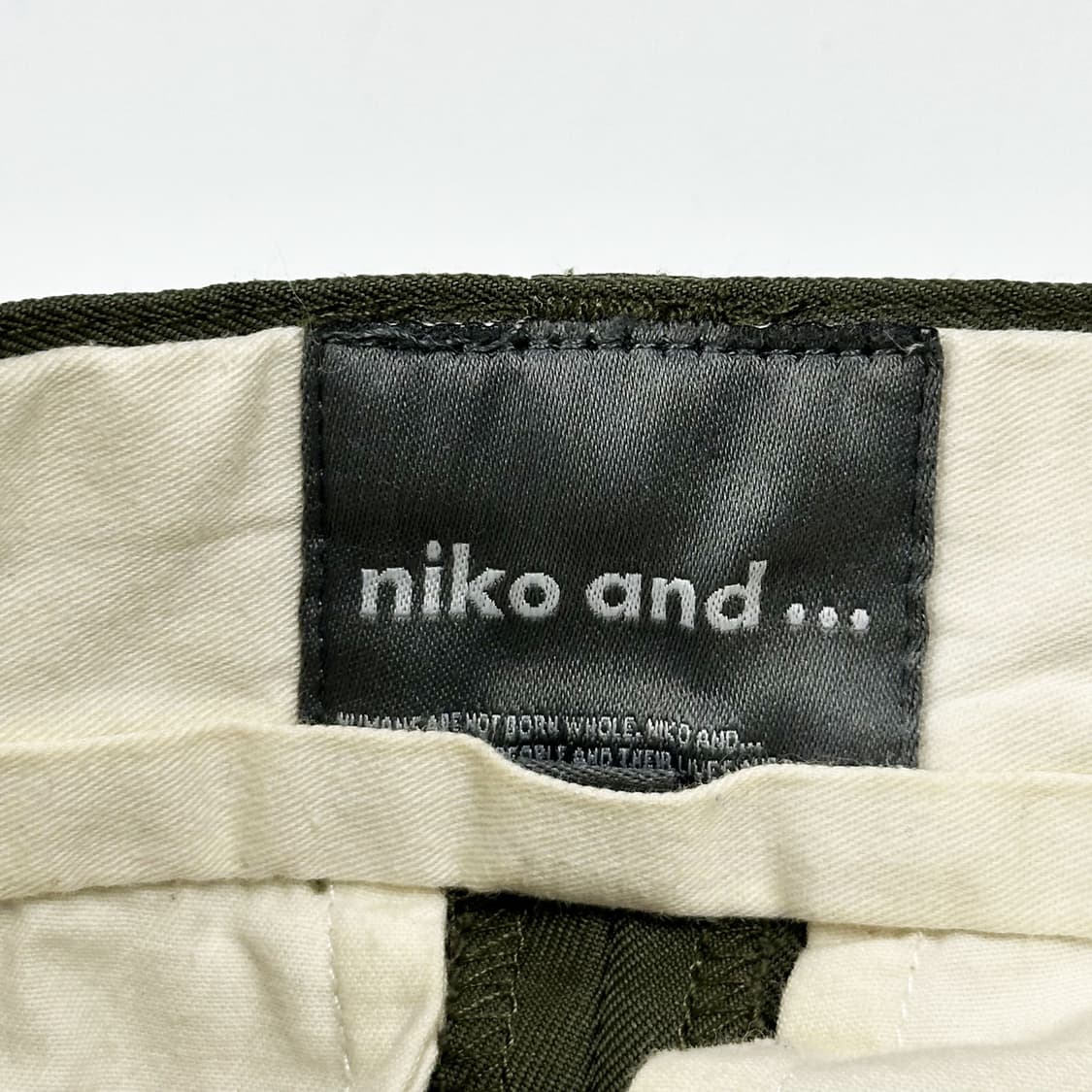 28 니코앤드 여성 복각 와이드팬츠 카키 상품이미지5