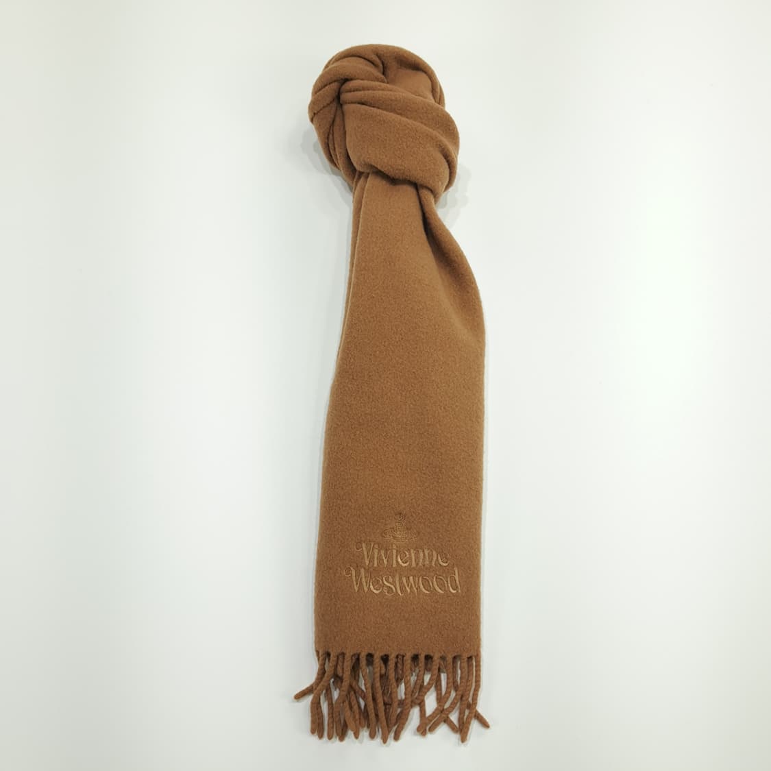 MX149 비비안 웨스트우드 브라운 울 목도리 머플러 상품이미지3