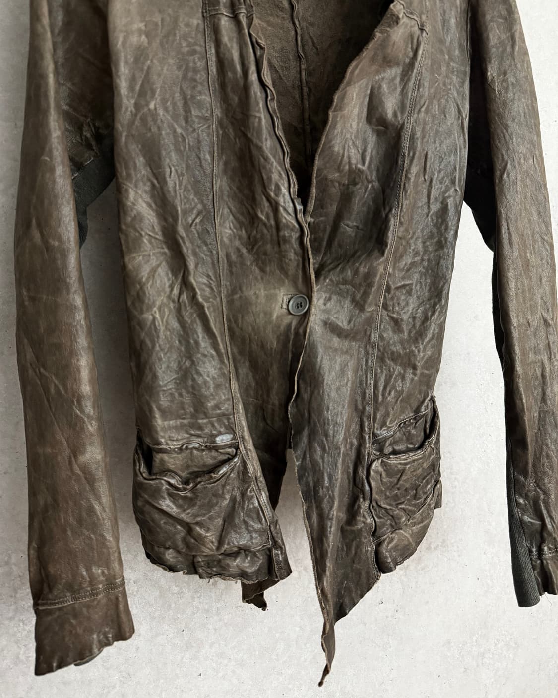 Transit crinkle leather jacket 상품이미지3