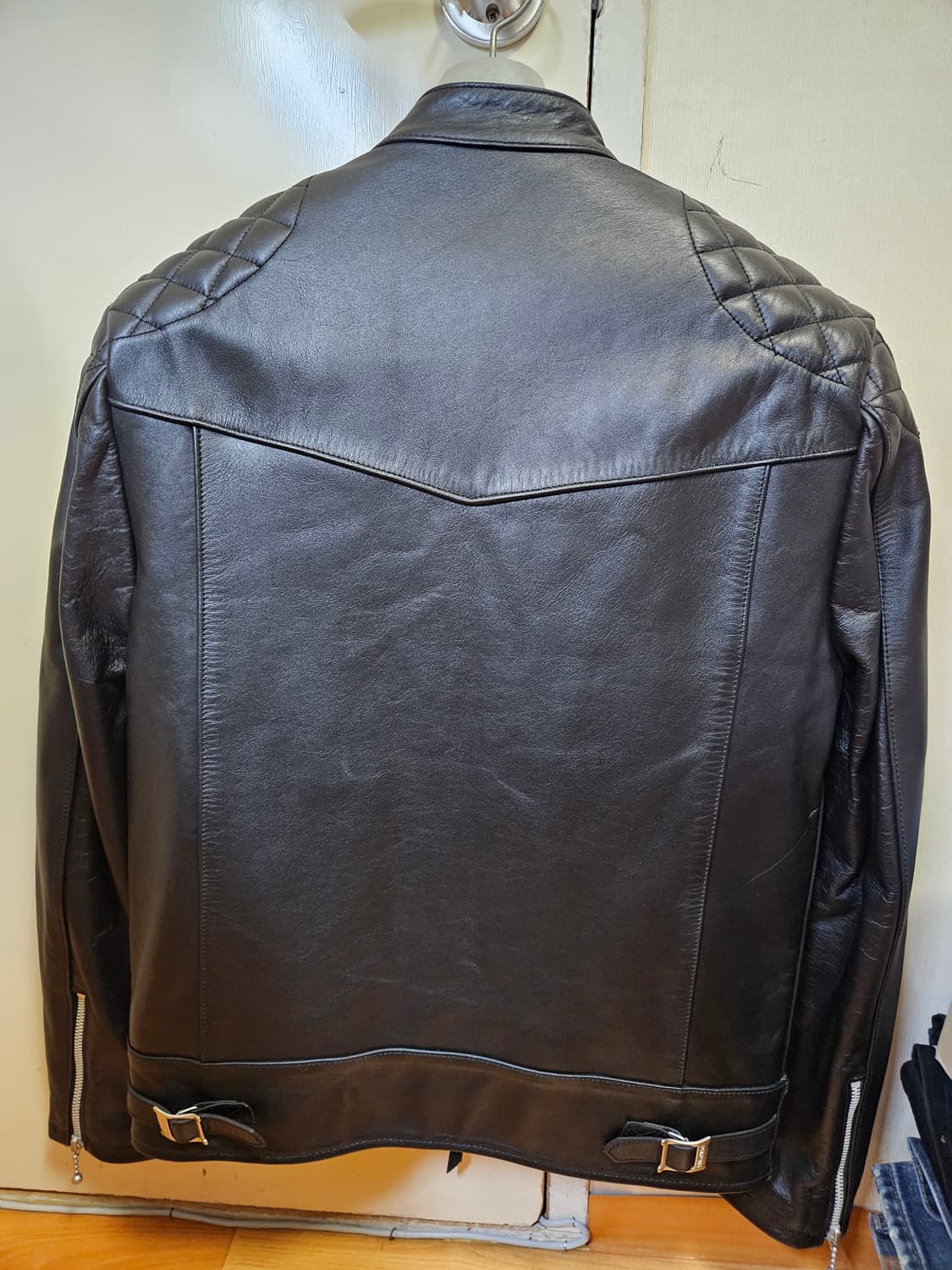 95 M) 디아프바인 Psycle 스티어하이드 모터사이클 가죽자켓 상품이미지2