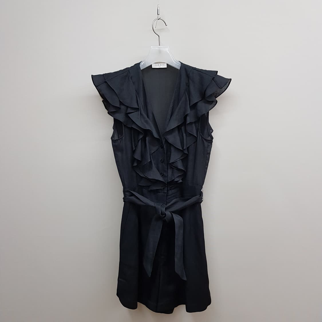 산드로 Sandro  러플 디테일 벨티드 점프슈트 34사이즈 상품이미지2