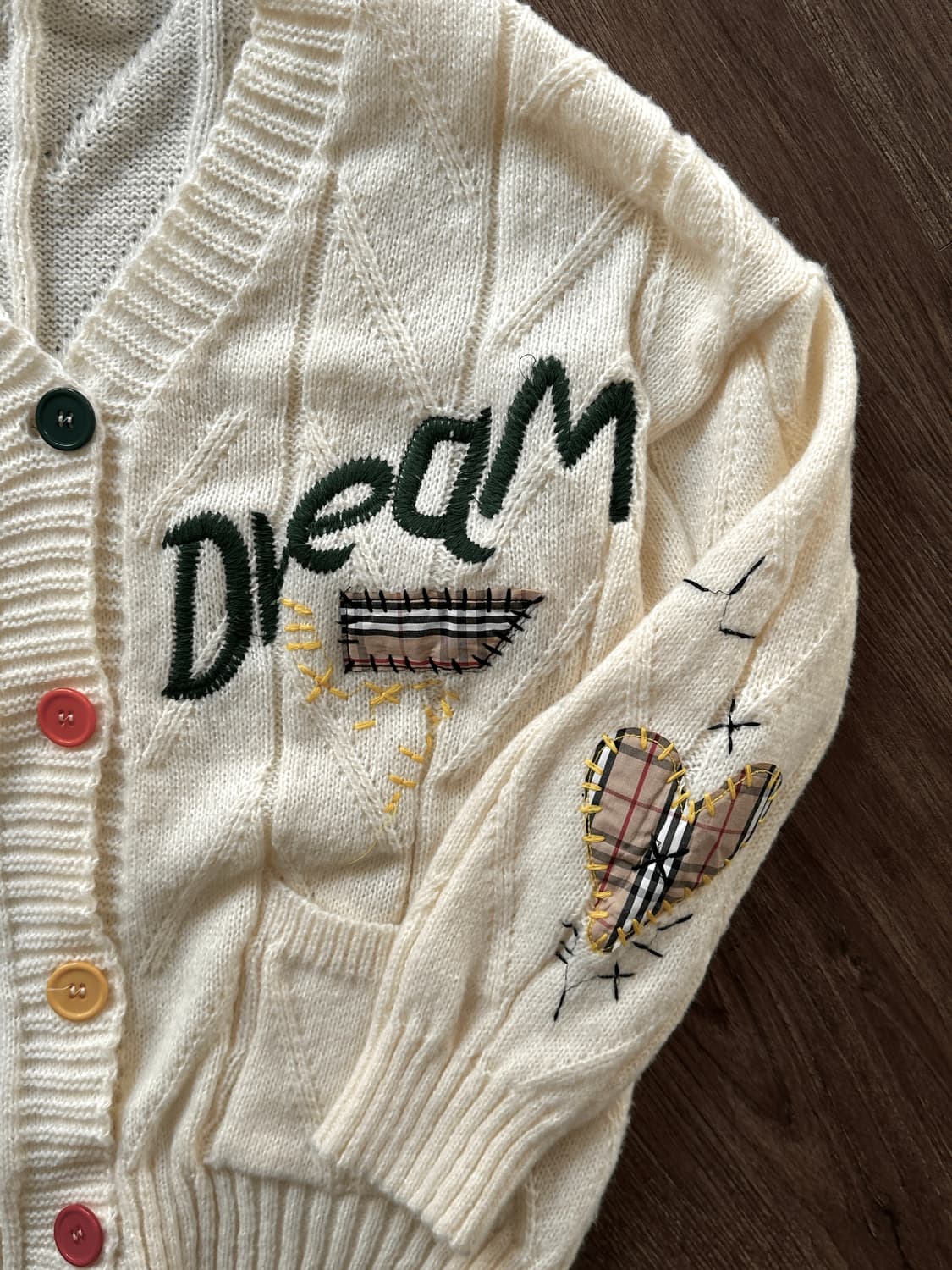 컬러 디테일드 패치워크 카디건 상품이미지10