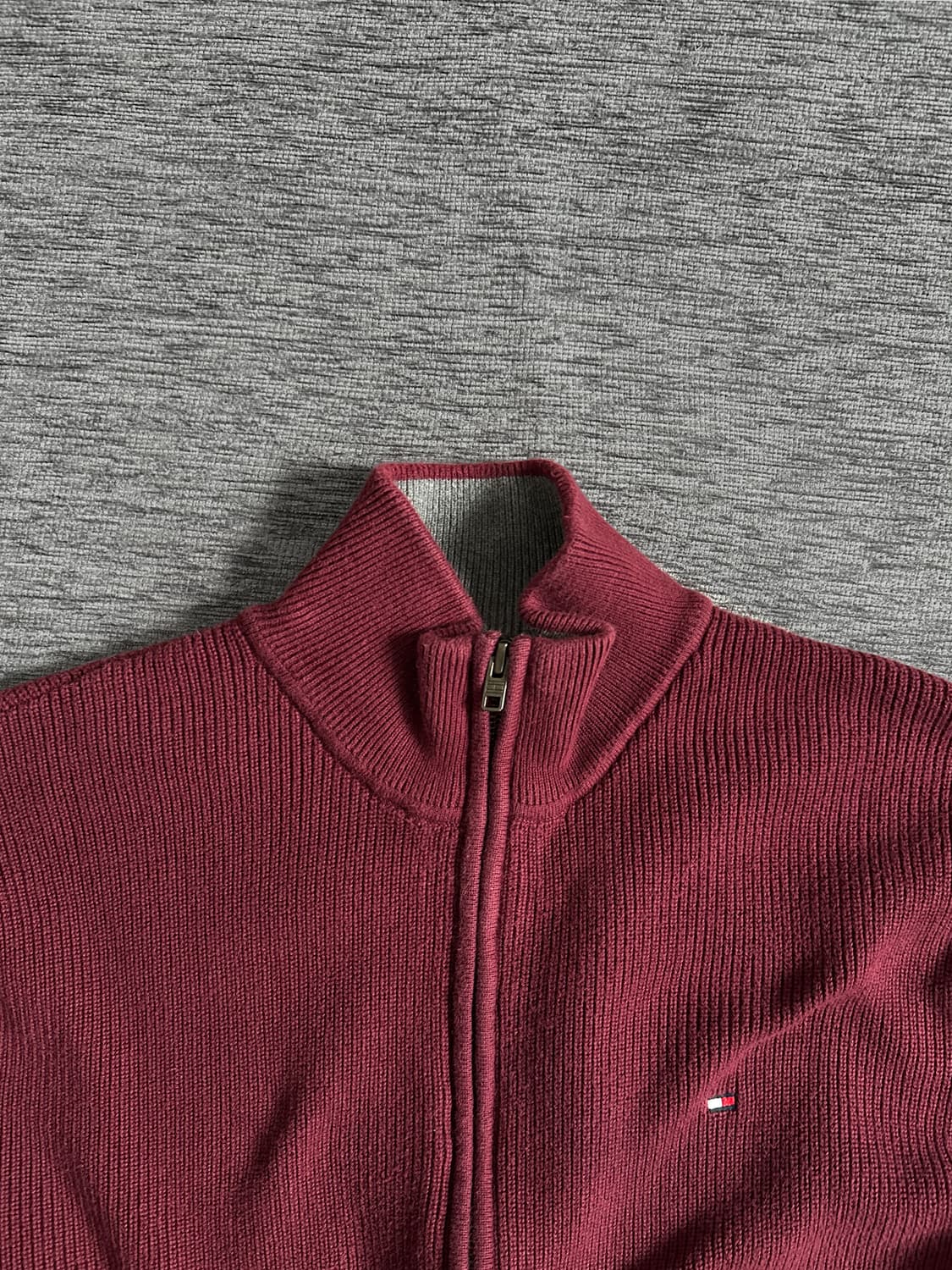 tommy hilfiger 버건디 코튼 스웨트 집업 상품이미지2