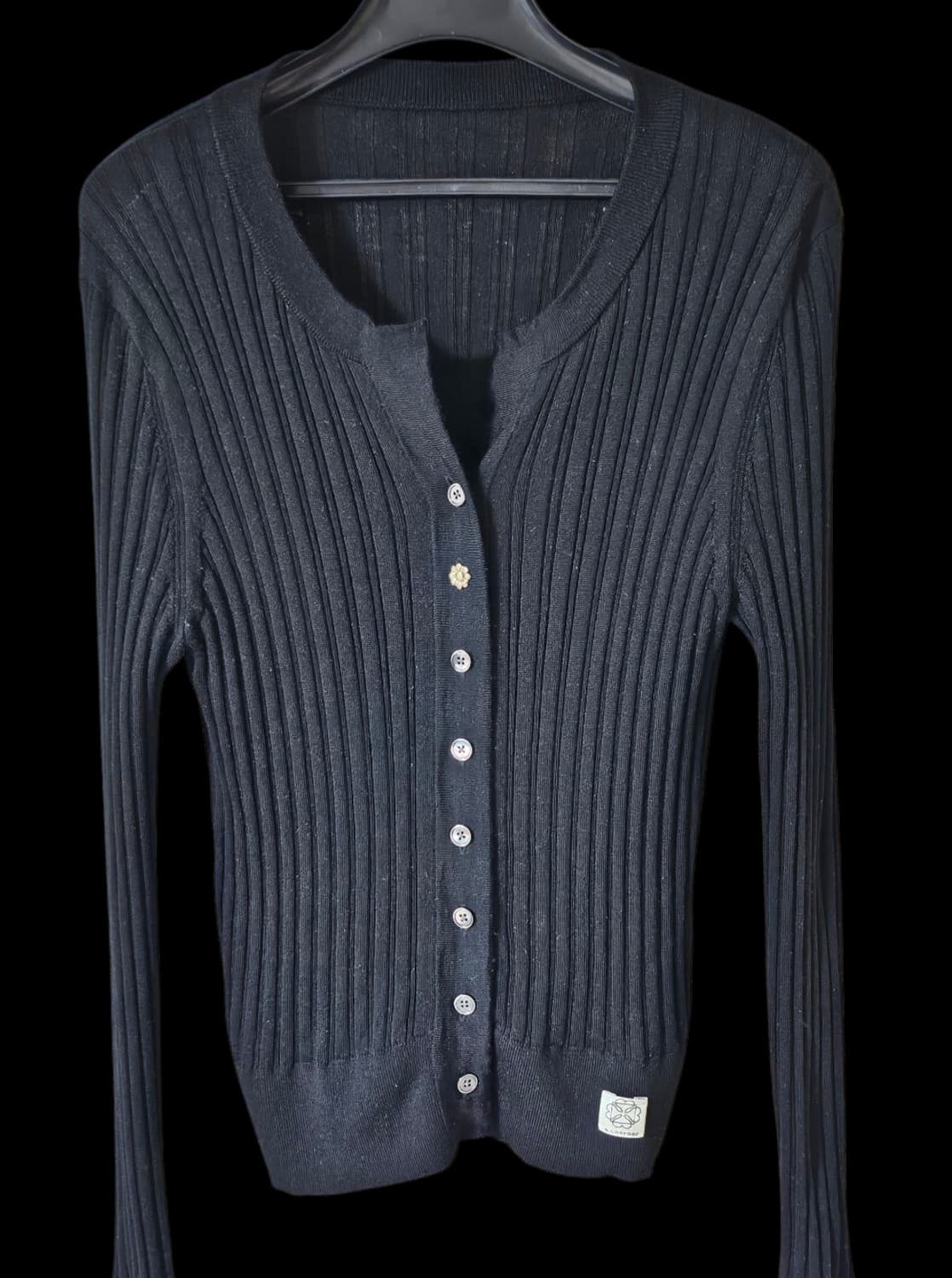 앳코너 울 100 여성 니트 블랙 가디건 M / 상태 좋음 상품이미지2