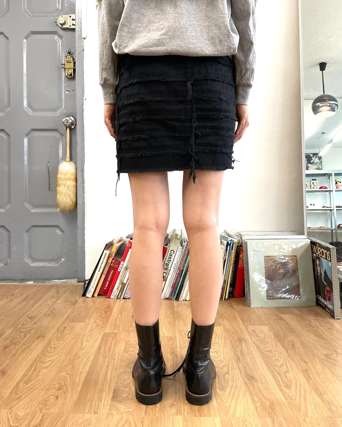 [M] 히스테릭글래머 블랙 데님 스커트 상품이미지3