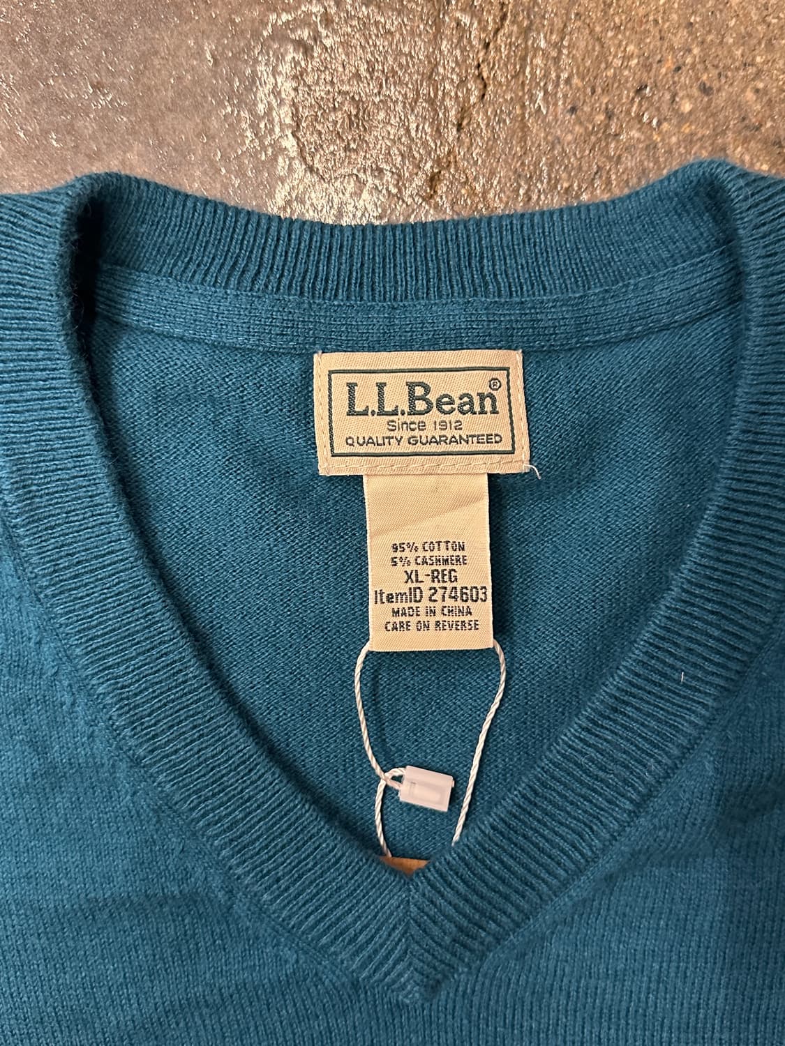L.L.Bean 엘엘빈 브이넥 니트 블루 XL 상품이미지3