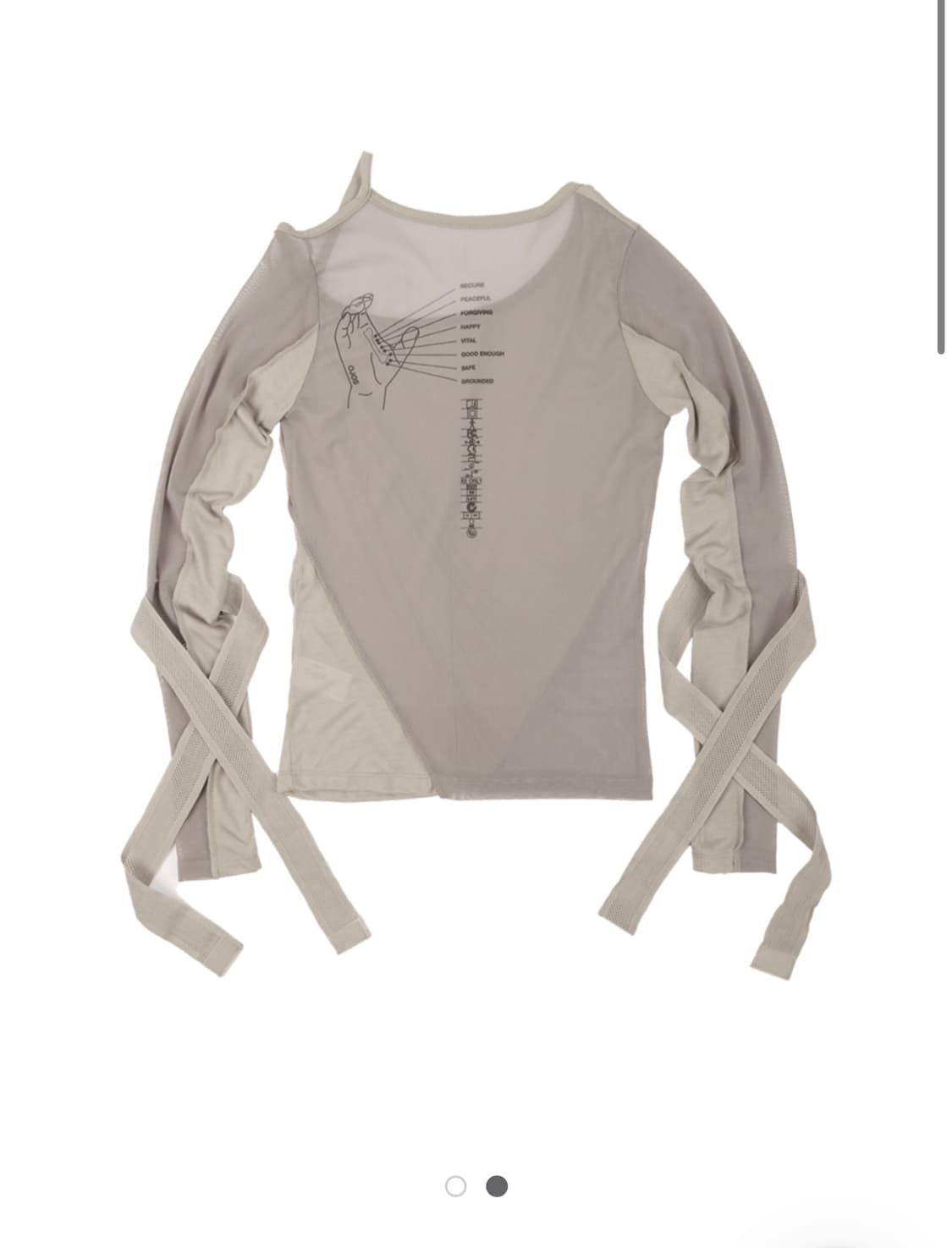 오호스 Bandage Mesh T-shirt / Brown 상품이미지1